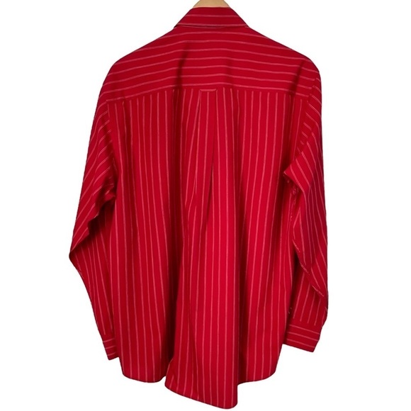 University of Alabama Antigua Red Striped Button-down Shirt Size Medium - Picture 2 of 13